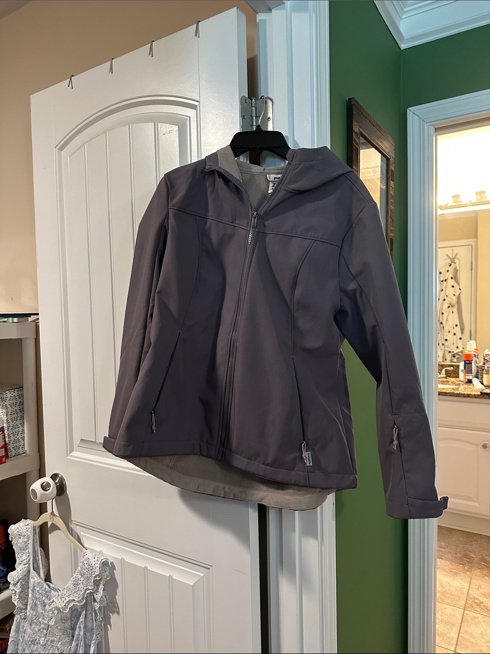 Women's Hooded Softshell Jacket - Slate Gray Purple